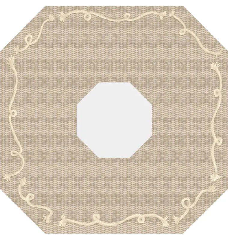 Nantucket Blonde Basket Mahjong Gaming Mat (Center Cutout)