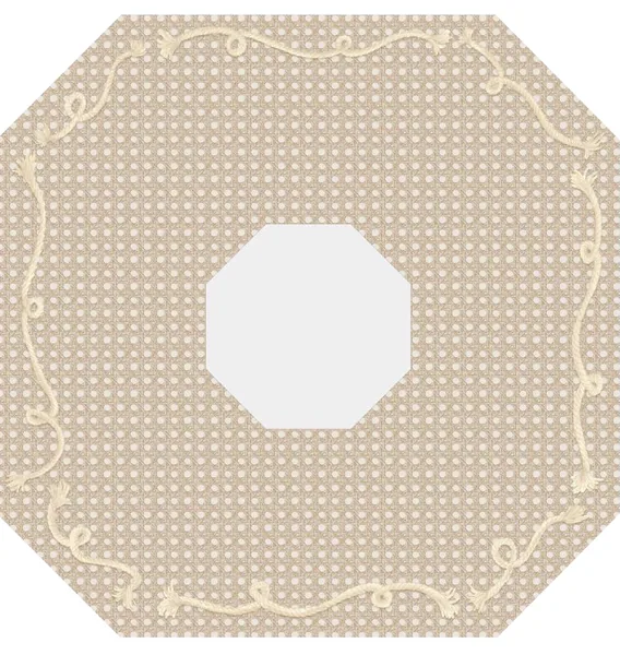 Cannage Blonde Mahjong Gaming Mat (Center Cutout)