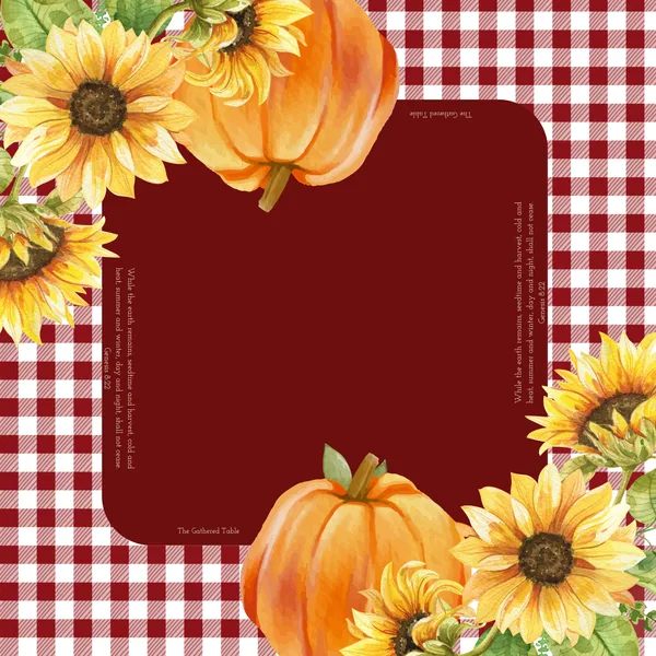 Sunflower Pumpkin Mahjong Mat