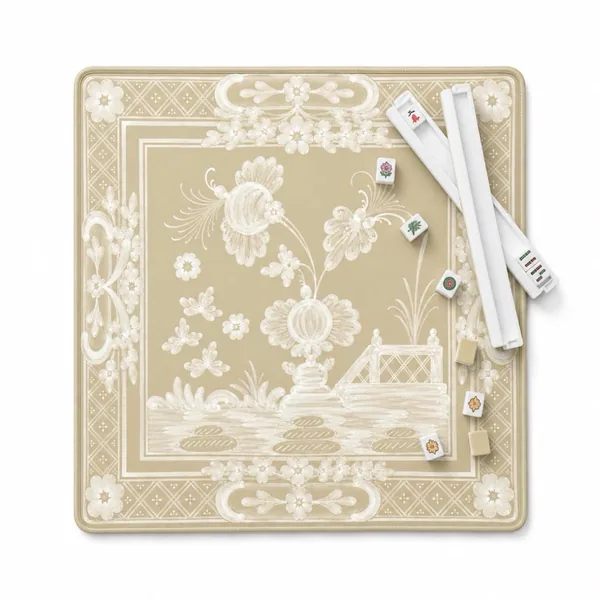 Italian Floral in Sand Mahjong Mat