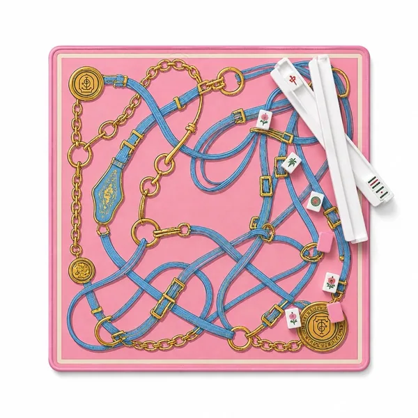 Haltered in Pink Mahjong Mat