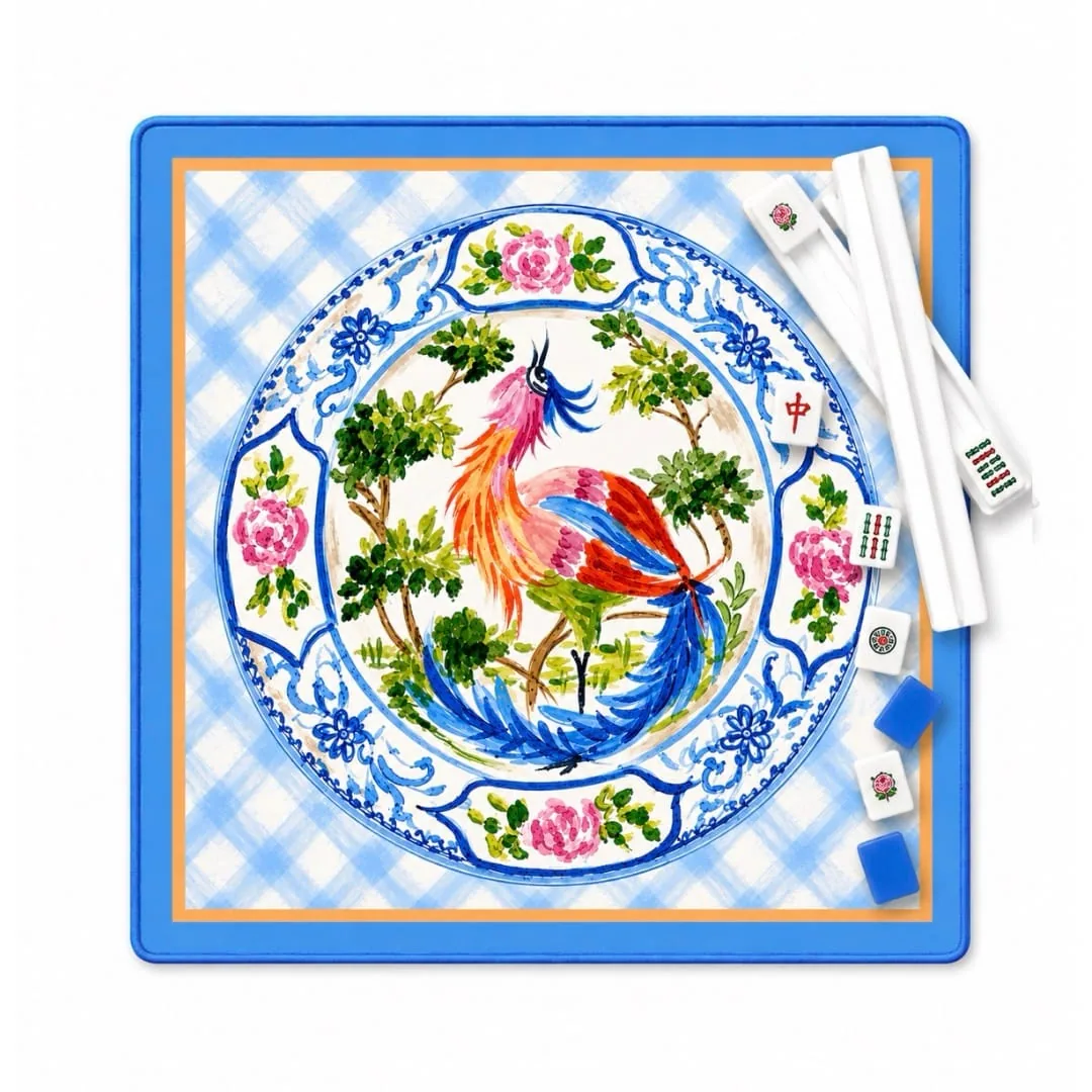HoHo Bird in Blue Mahjong Mat