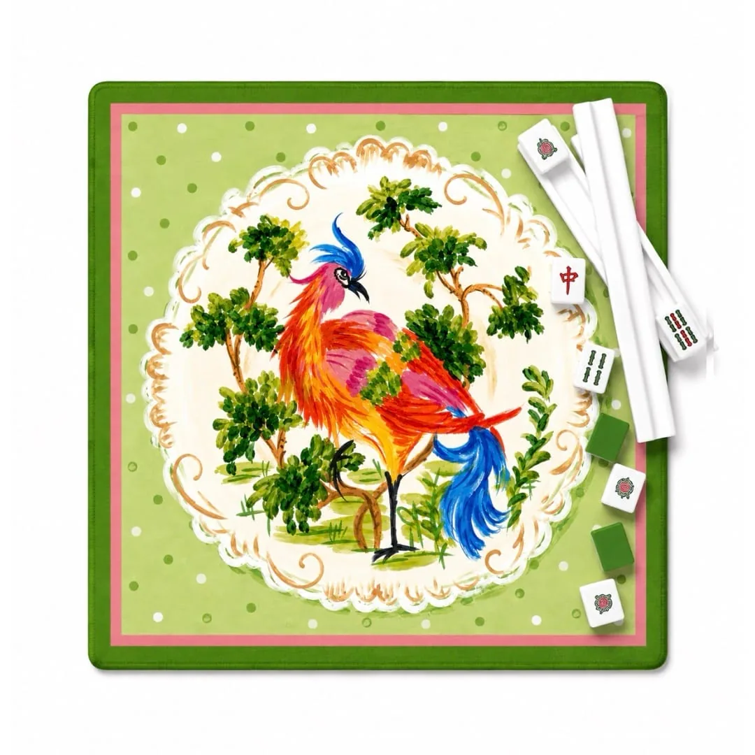 HoHo Bird in Green Mahjong Mat