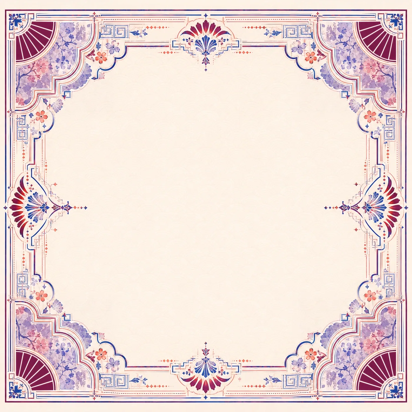Purple Coral Chinoiserie - 17.7oz Leatherette
