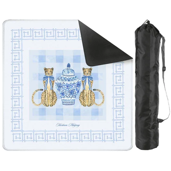 Chinoiserie Cheetah Mahjong Mat