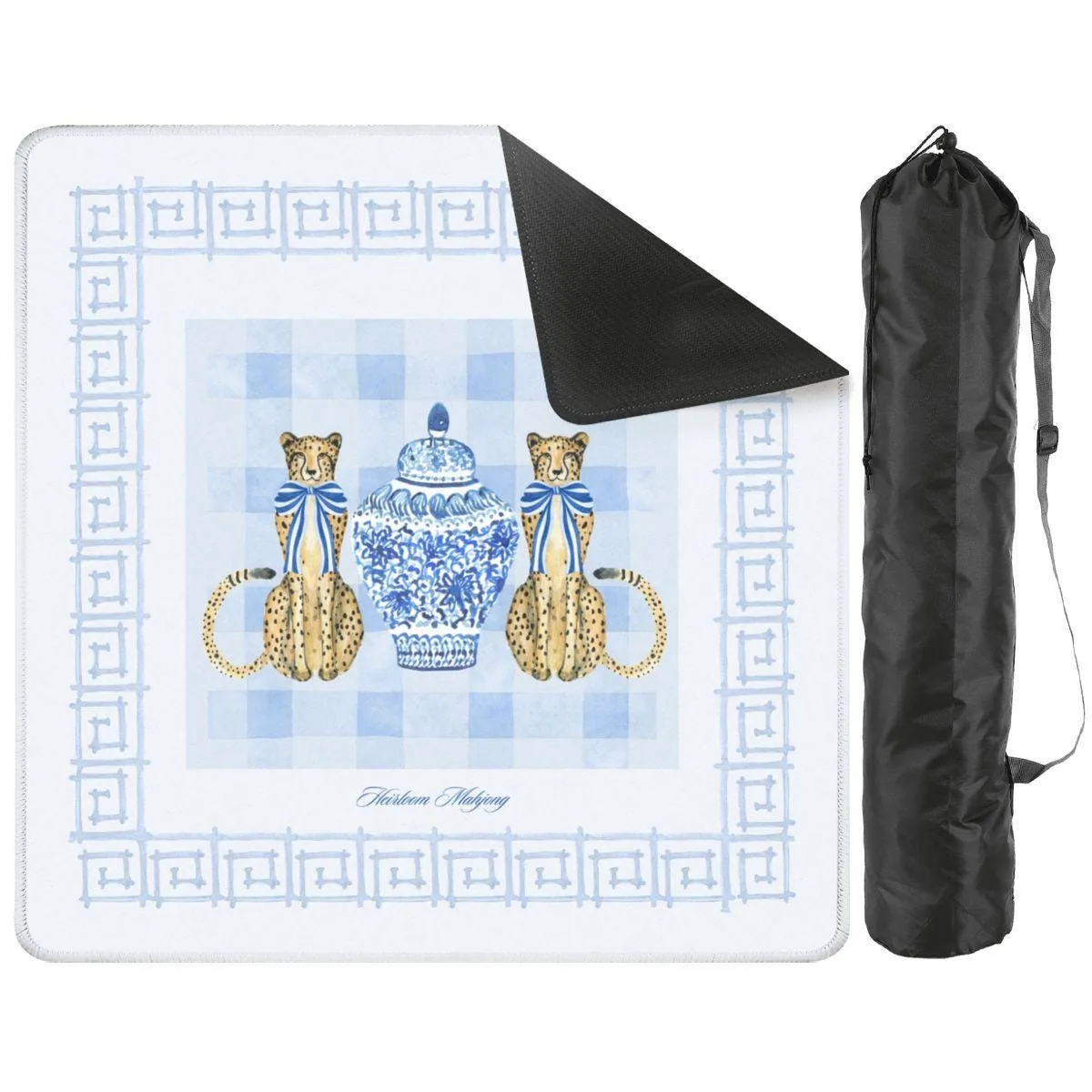 Chinoiserie Cheetah Mahjong Mat