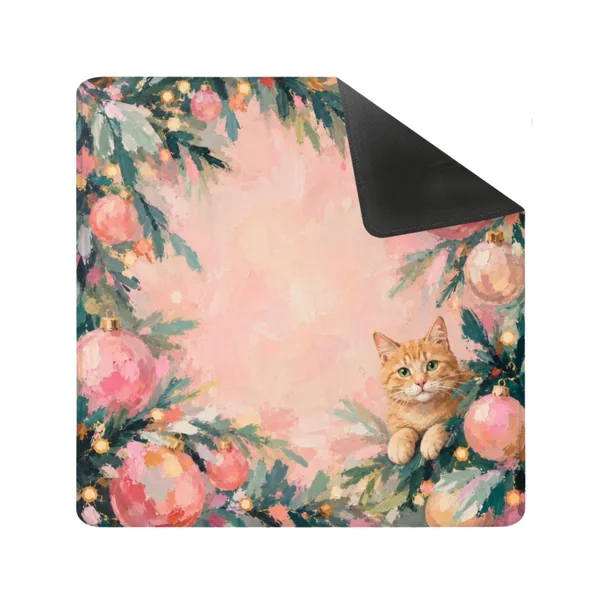 Christmas Cat Square Mahjong Mat