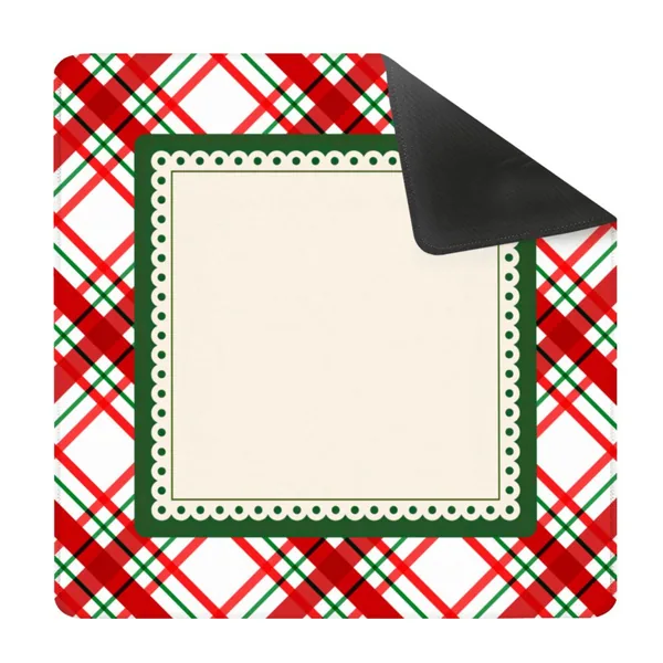 Classic Christmas Plaid Mahjong Mat
