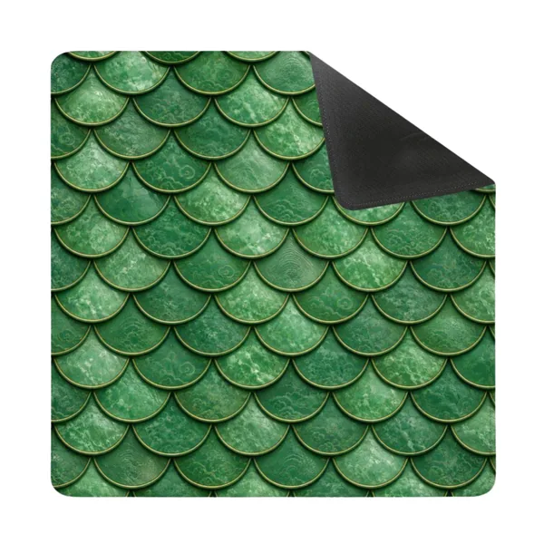 Green Dragon Scales Mahjong Mat
