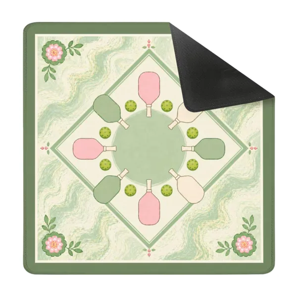 Green Pickleball Mahjong Mat