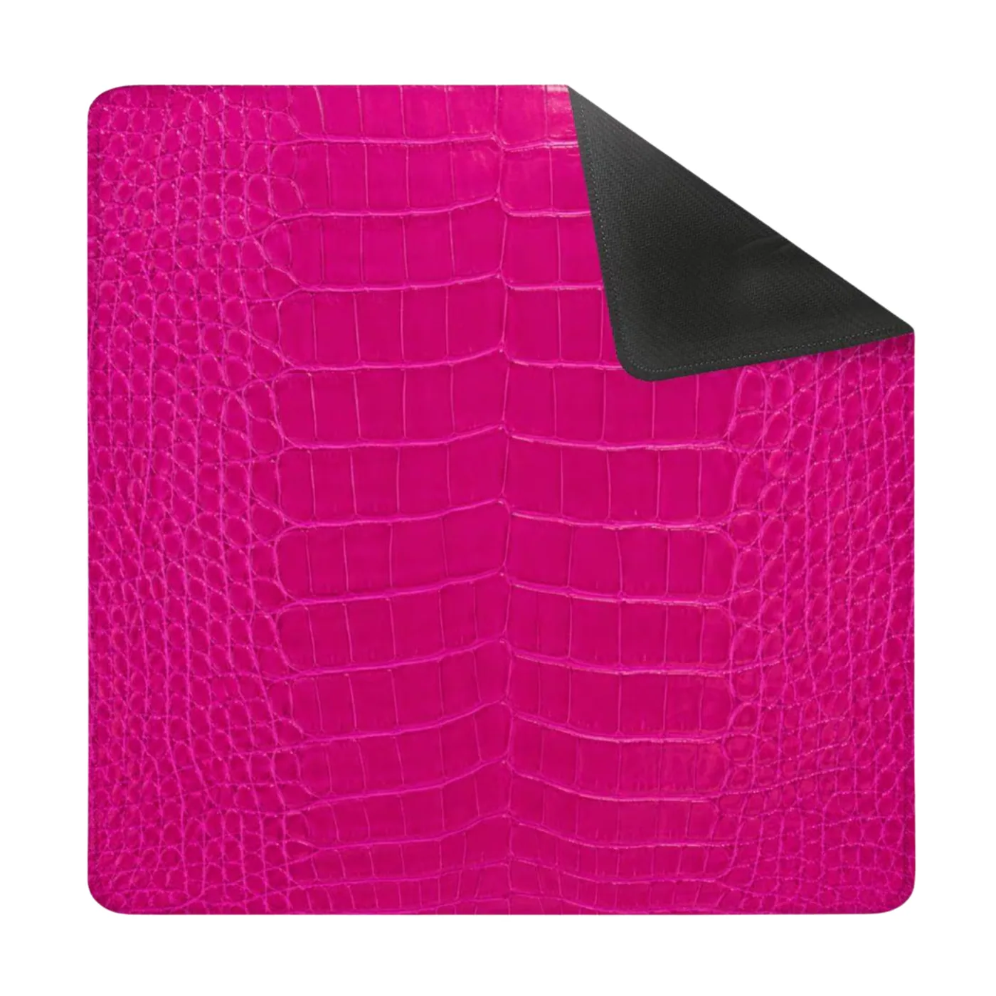 Hot Pink Crocodile Print Mahjong Mat
