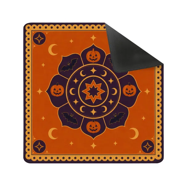 Minimalist Halloween Mandala Mahjong Mat