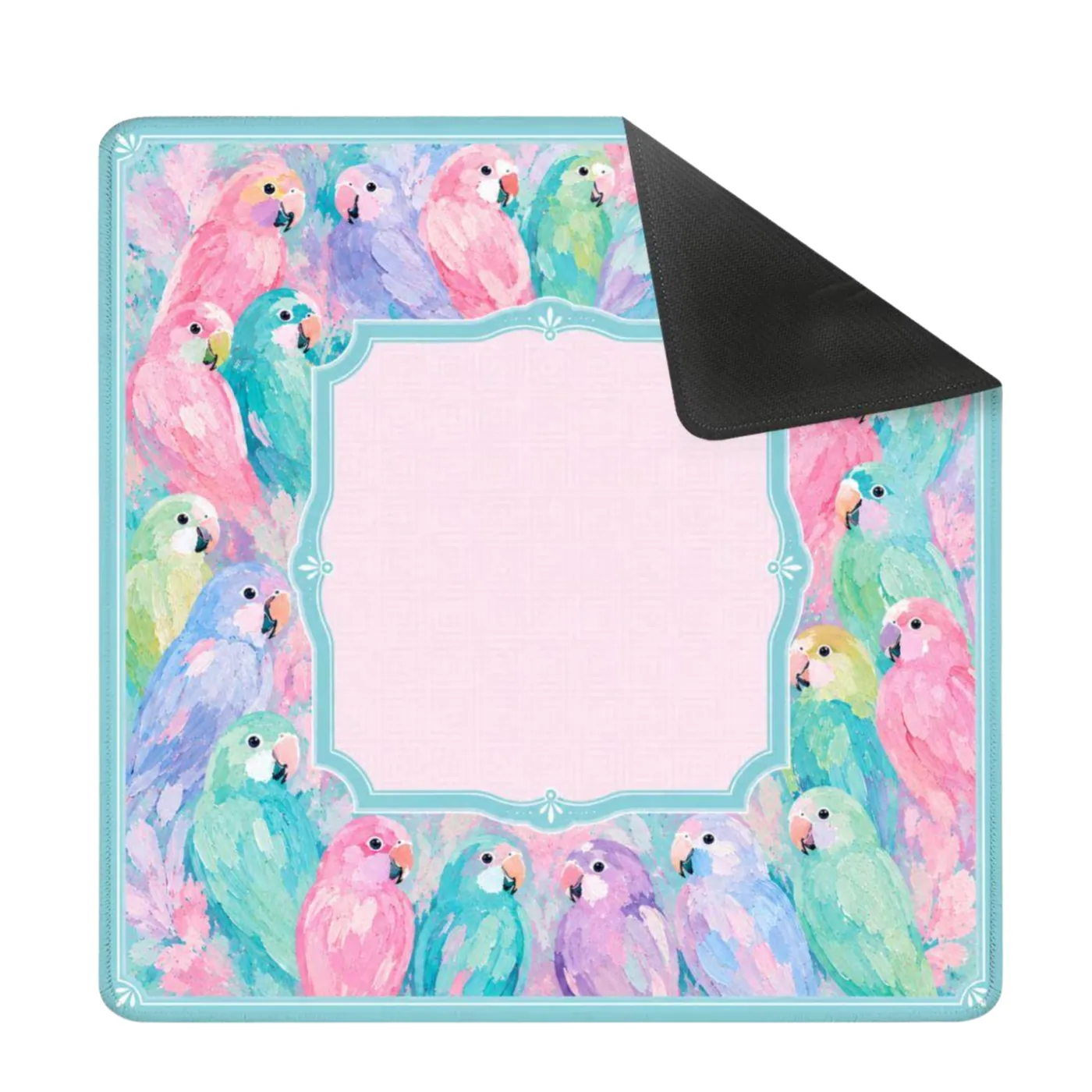 Pastel Parrot Square Mahjong Mat
