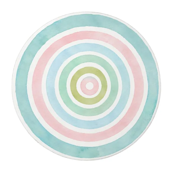 Pastel Rainbow Round Mahjong Mat