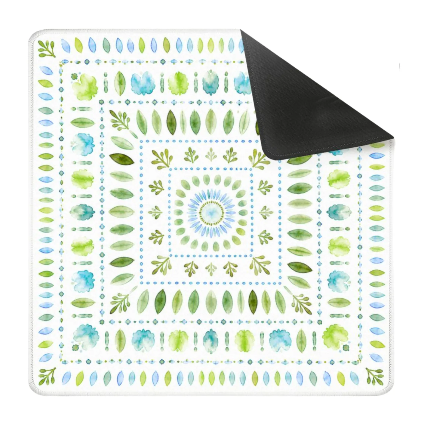 Scandinavian Green Leaf Mahjong Mat