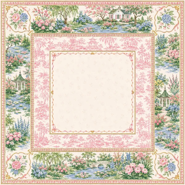Sunday in the Garden — Chinoiserie Mahjong Mat