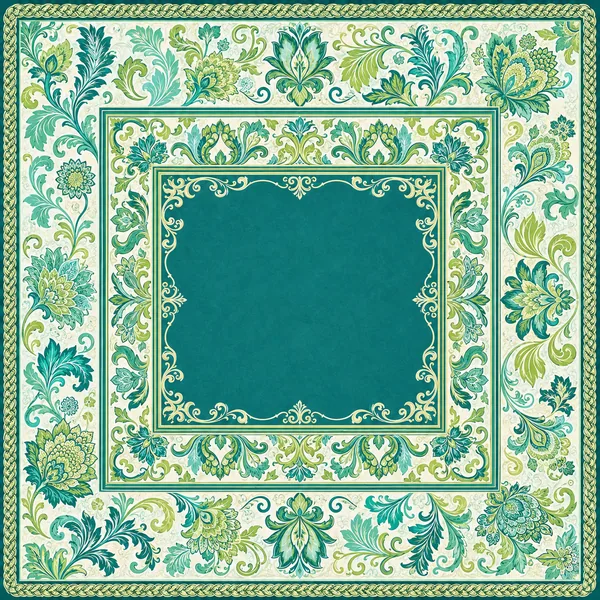 Jade & Jasper — Jacobean Damask Mahjong Mat