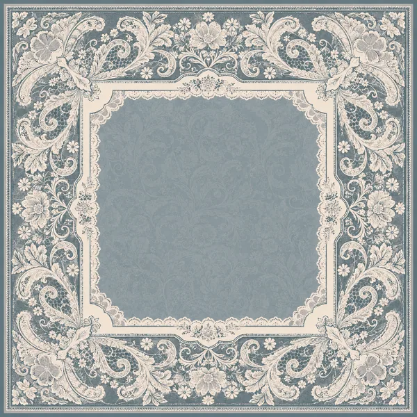 Something Blue — Steel Blue Lace Mahjong Mat