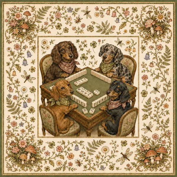 Doxie & Daydreams — Dachshund Mahjong Mat