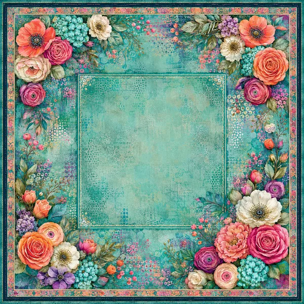 Wildly in Bloom — Boho Floral Mahjong Mat