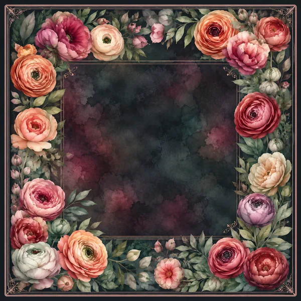 After Midnight — Moody Dark Floral Mahjong Mat