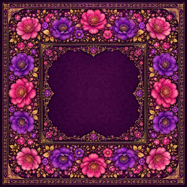 Midnight Bloom — Bold Floral Jewel Tone Mahjong Mat
