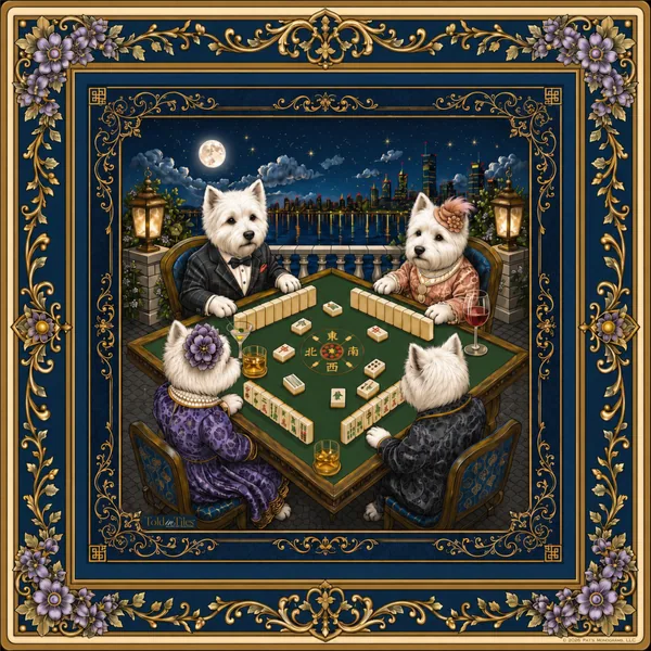 The White Tie Affair Mahjong Mat | Westie