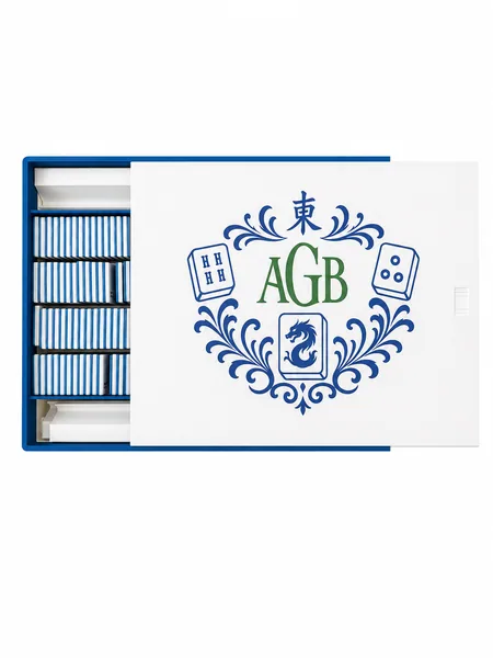 Tropical Mahjong Tiles — On the Go Travel Set, Custom Lid Edition — Mystic Purple