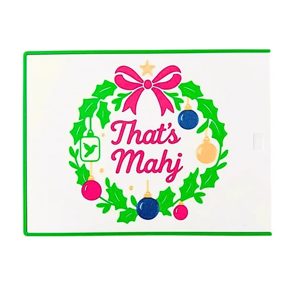 Holiday Mahjong Tiles — On the Go Travel Set, Tropical + Holiday — Magenta Pink
