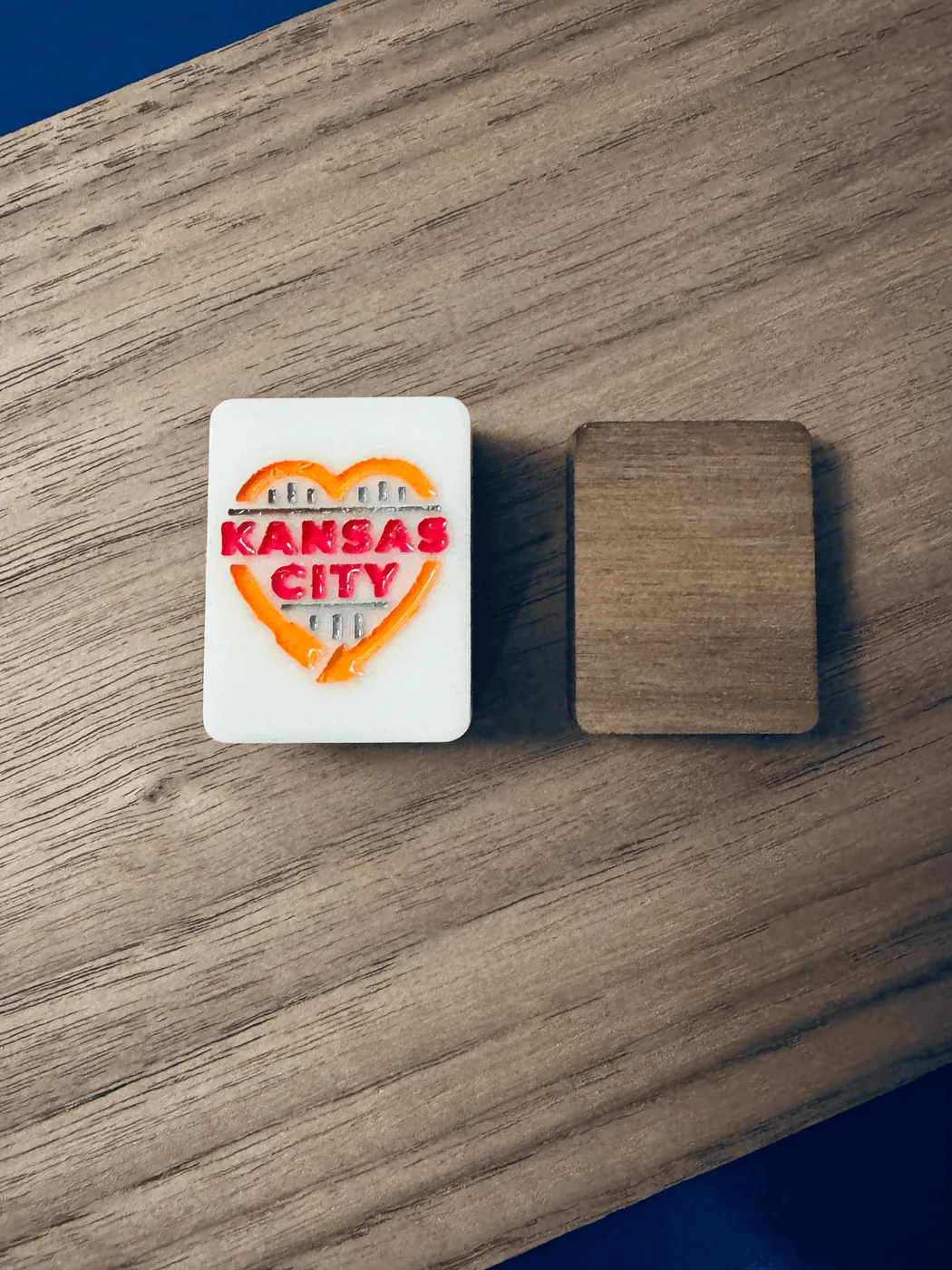 Kansas City Mahjong Tile Set — Premium Walnut Wood Backs