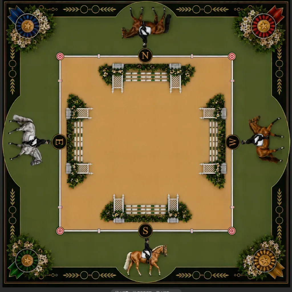 Hunter Classic Equestrian Mahjong Mat